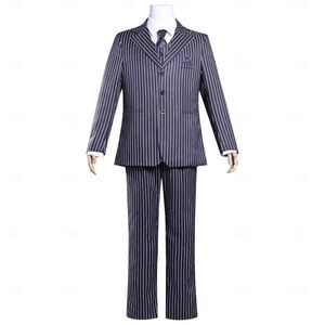 Gomez Addams Men’s Costume – 2XL | Addams Family Suit with Coat, Vest & Tie